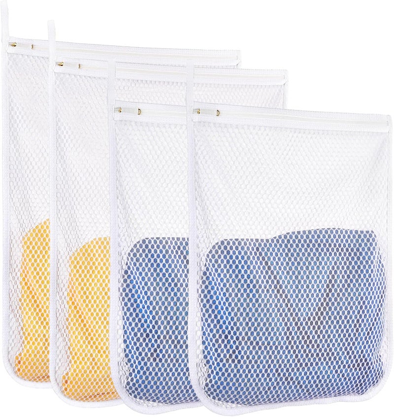 RoomyRoc 4 pcs Durable Honeycomb Mesh Laundry Bags for Delicates 16" x 19" (2 Large) 12" x 15" (2 Medium) - Image 1
